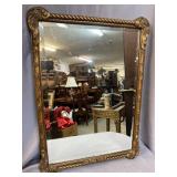 MODERN GOLD AND BEVELED HANGING MIRROR