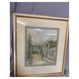 DOUBLE MATTED STREET WATERCOLOR