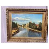 MID CENTURY OIL ON CANVAS