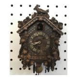 LUX CLOCK CO. MINIATURE CUCKOO CLOCK