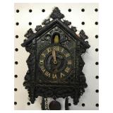 LUX CLOCK CO. MINIATURE CUCKOO CLOCK
