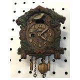 AUGUST C. KEEBLER CLOCK CO. MINIATURE CUCKOO CLOCK