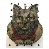 LUX CLOCK CO. MINIATURE CAT CUCKOO CLOCK