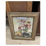 ANTIQUE FRAMED FLORAL PRINT
