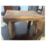 PINE HAND PAINTED STOOL
