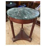CHERRY MARBLE TOP END TABLE