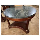CHERRY MARBLE TOP COFFEE TABLE