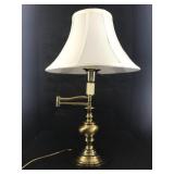 SMALLER BRASS LAMP WITH ADJUSTABLE SLIDE ARM