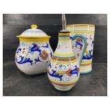 3 pc ITALIAN PORCELAIN LOT
