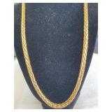 14K YELLOW &WHITE GOLD UNISEX WHEAT CHAIN LARGE