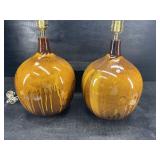 PR OF LARGE MID CENTURY PORCELAIN LAMPS