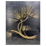 EX LARGE BRASS MID CENTURY WALL HANGER