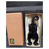 BLACK CAT DOOR KNOCKER IN BOX