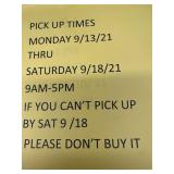 Pick up times