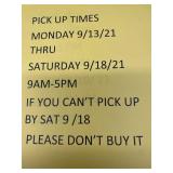 Pick up times