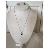 14 K SAPPHIRE AND DIAMOND SET RING EARRINGS