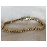 14K 2 CARAT DIAMOND LADIES TENNIS BRACELET