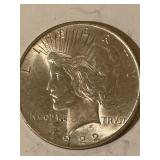 1922 AU SILVER PEACE DOLLAR