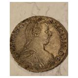 1780 AUSTRIA MARIA THERESA LARGE SILVER COIN