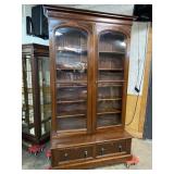 EXCEPTIONAL WALNUT TALL VICTORIAN BOOKCASE