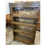 GLOBE WERNICKE OAK 4 STACK BOOKCASE