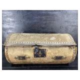 VERY RARE ANTIQUE ROUND LOG HORSE HIDE STAGE