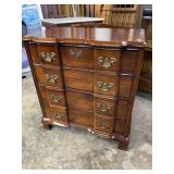 SOLID MAHOGANY 4 DRAWER BLOCK FRONT CHEST