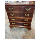 MAHOGANY FLAME FRONT DRAWER BACHELORS CHEST