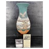 RICHARD UNDERBAGGAGE TALL SIOUX POTTERY VASE