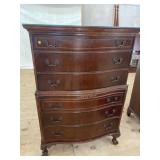 MAHOGANY CHIPPENDALE CHEST ON CHEST