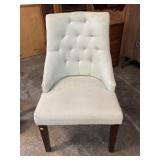 TUFTED BACK FIRESIDE CHAIR