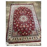 6 FT 8 IN X 4 FT 1 IN HAND MADE KASHAN RUG