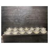 13 IRIS AND HERRINGBONE CRYSTAL BERRY BOWLS