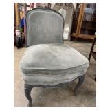 PAINT DECORATED FRENCH FIRESIDE CHAIR