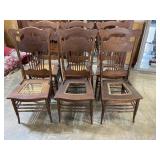 SET OF 6 OAK LARKIN CHAIRS