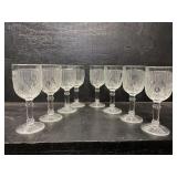 IRIS AND HERRINGBONE WINE GOBLETS 8