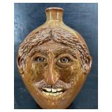 SANDY COLE SANFORD NC FACE JUG POTTERY