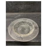 IRIS AND HERRINGBONE CRYSTAL BUTTER DISH BOTTOM