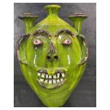 RARE AV SMITH POTTERY LARGE FACE JUG SANFORD NC