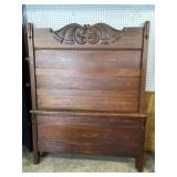 OAK HIGH BACK FULL SIZE BED