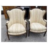 PR OF FRENCH BARREL BACK CHAIRS