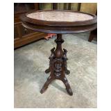 EXCEPTIONAL WALNUT VICTORIAN RENAISSANCE MARBLE