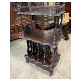 ROSEWOOD VICTORIAN CANTERBURY STAND