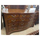 DREXEL 12 DRAWER TALL BANDED CHERRY CHEST