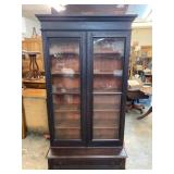 WALNUT VICTORIAN TALL BOOKCASE