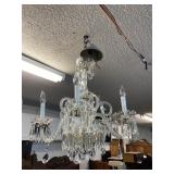 5 ARM CRYSTAL CHANDELIER WITH CANDY CANES