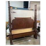 ETHAN ALLEN CHERRY CARVED QUEEN SIZE TALL POSTER