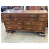 HENKEL HARRIS SOLID CHERRY 10 DRAWER DRESSER