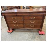ETHAN ALLEN CHERRY 9 DRAWER DRESSER