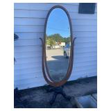 ANTIQUE PRINCESS STYLE MAHOGANY CHEVEL MIRROR